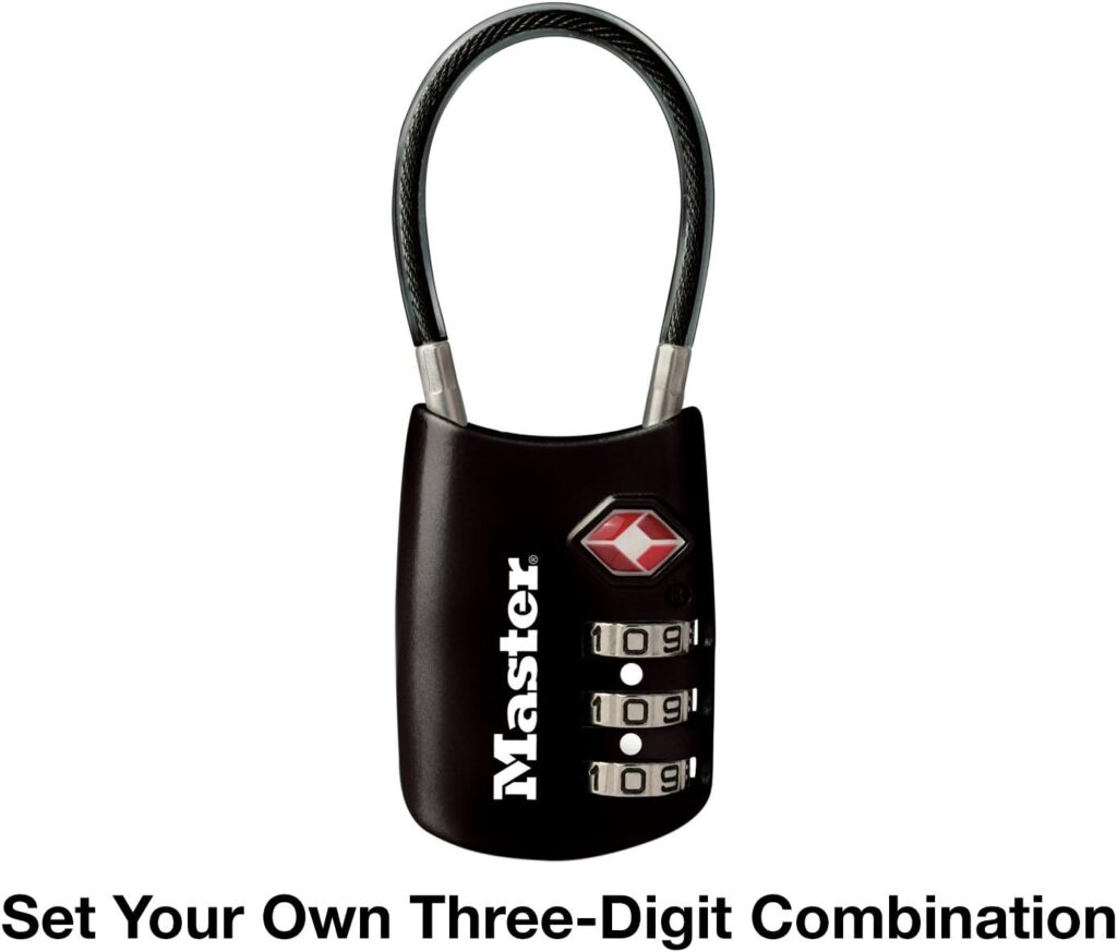 Master Lock TSA Set Your Own Combination Luggage Lock, TSA Approved Lock for Backpacks, Bags and Luggage, Colors May Vary