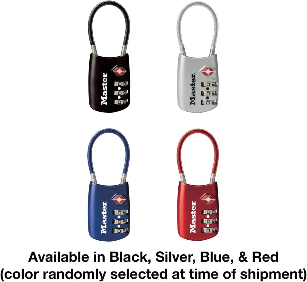 Master Lock TSA Set Your Own Combination Luggage Lock, TSA Approved Lock for Backpacks, Bags and Luggage, Colors May Vary