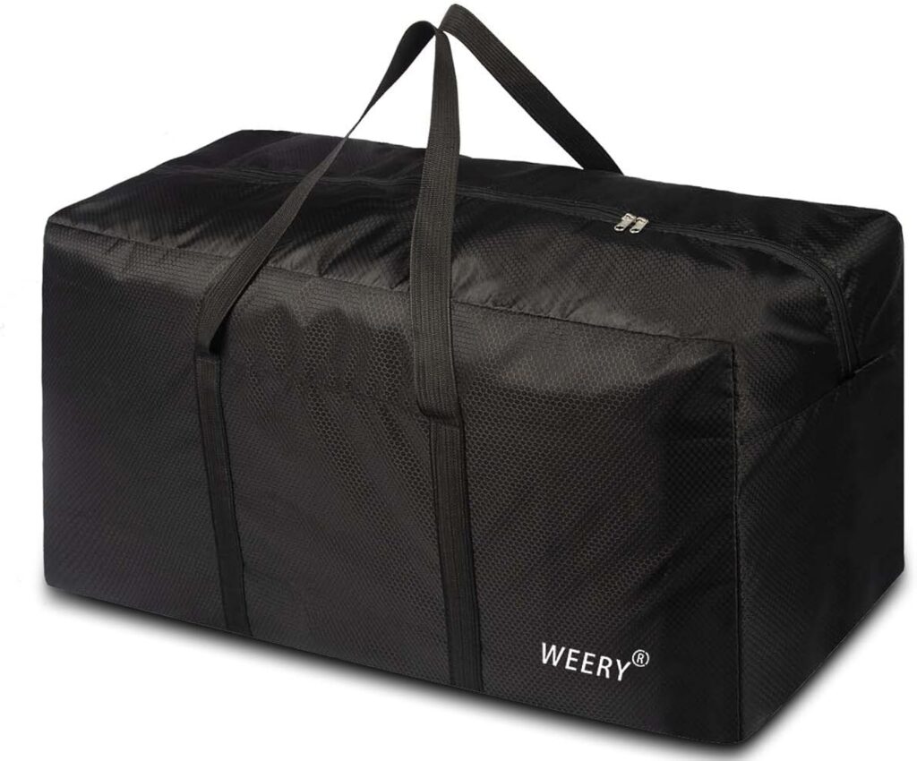 WEERY Extra Large Duffle Bag,96L Lightweight Travel Bag, Foldable Waterproof Duffel Bag for Men Women,Black