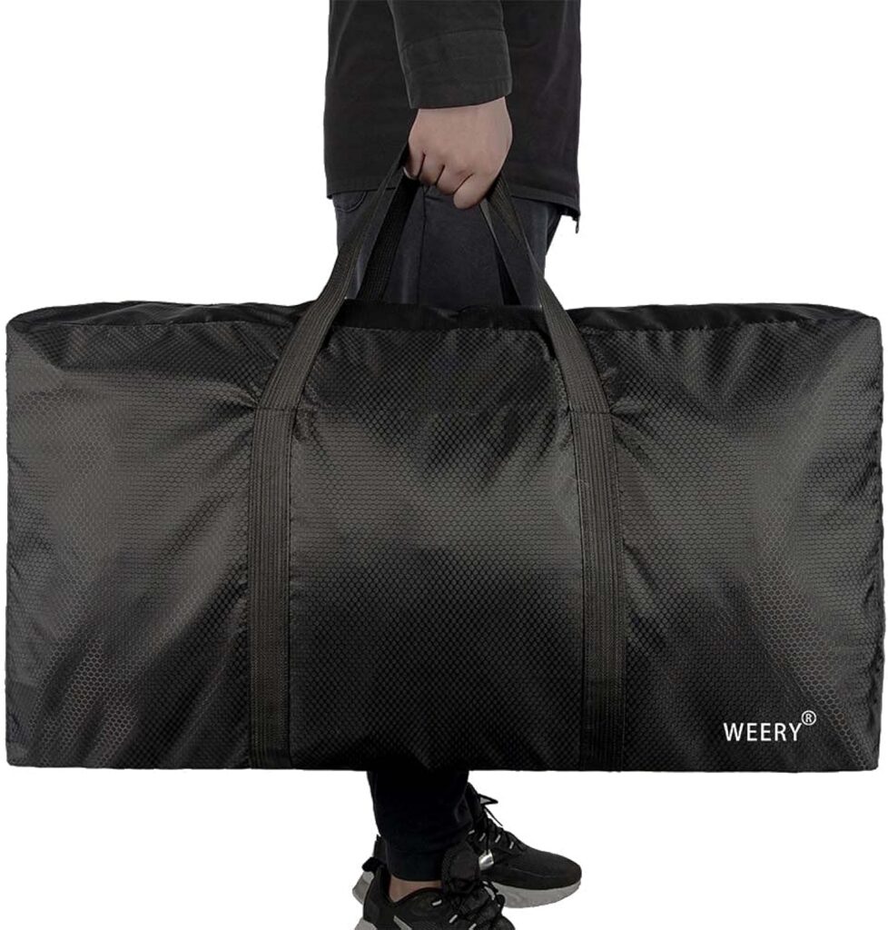 WEERY Extra Large Duffle Bag,96L Lightweight Travel Bag, Foldable Waterproof Duffel Bag for Men Women,Black